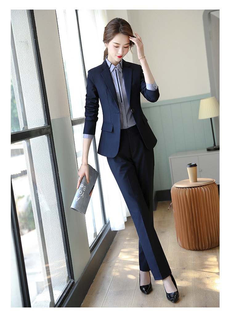 ChicShe Professional Suit For Women Hotel Front Desk Manager Sales Department Workwear Long Sleeve Set_voghion.com