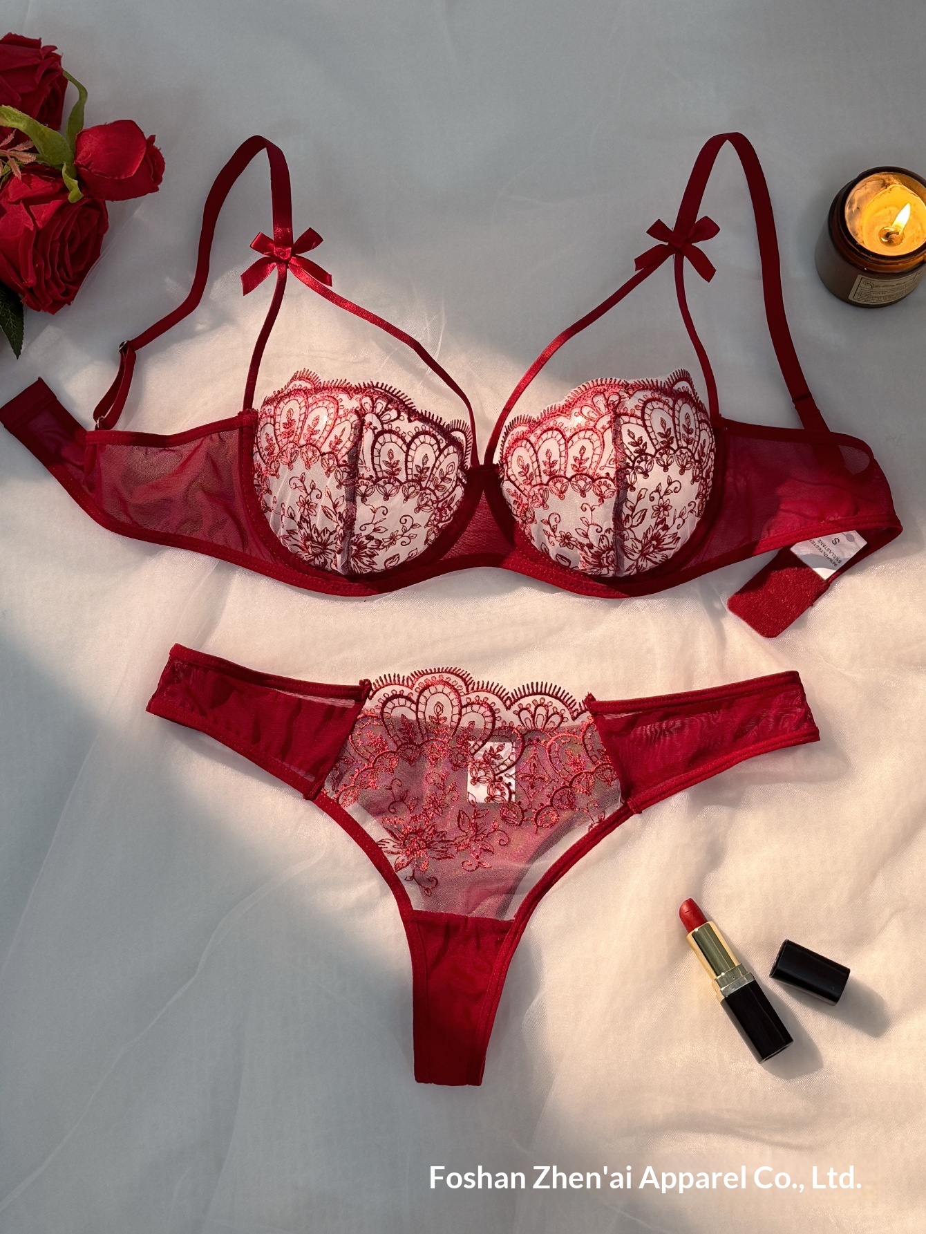 Eros Lab Foreign Trade Source Paar Spaß Transparentes Netz Stickerei Dreipunkt Stil Sexy Dessous Set 57_voghion.com