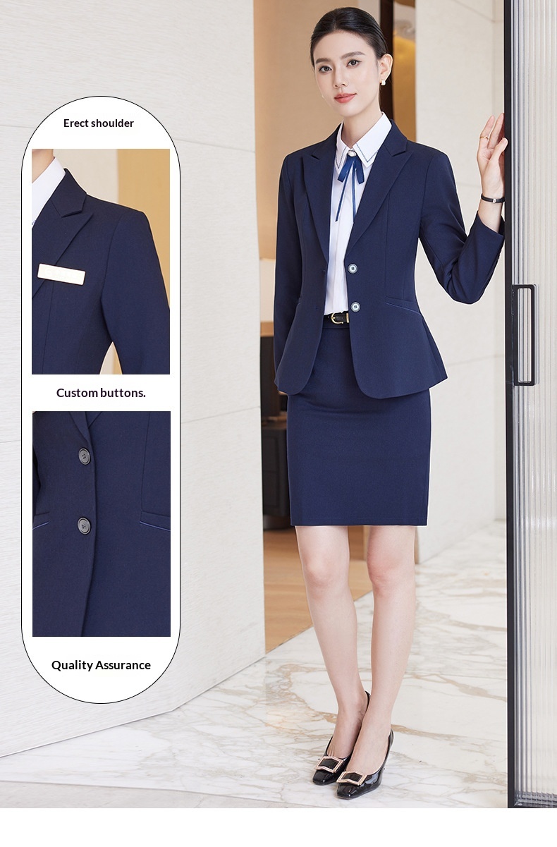 ChicShe Professional Suit Set For Women Spring And Autumn College Student Interview Formal Wear Hotel Manager Uniform Front Desk_voghion.com