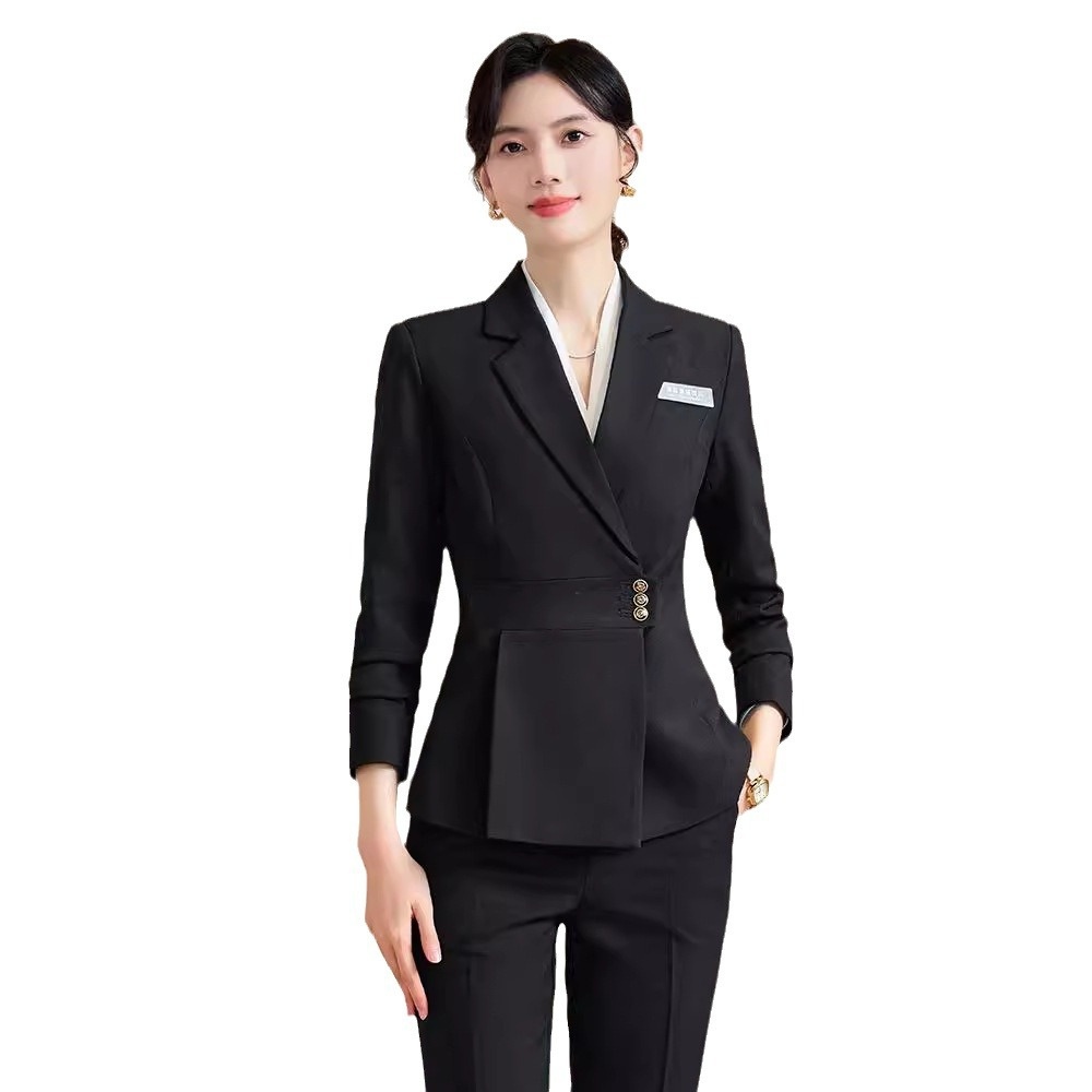ChicShe Manufacturer Autumn Winter Fashion Front Desk Jewelry Gold Store Workwear New High-end Professional Suit Set For Women_voghion.com