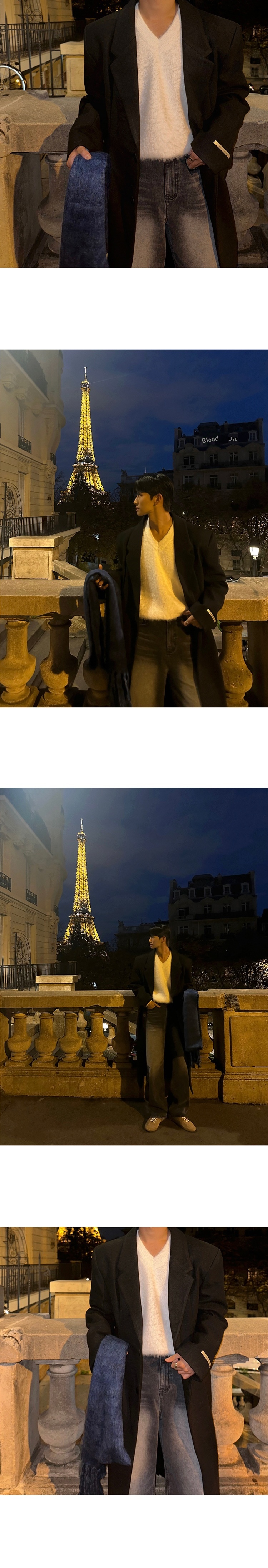 boy Boy MYQ Light Mature Mid-Length Wool For Men Winter Warm Suit Collar H-Type Woolen Trench Coat Korean Style Top_voghion.com