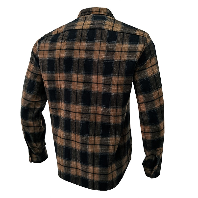 ForMen 2022 Cross-Border Loose Flannel Autumn Winter European And American Long Sleeve Plaid Casual Shirt Men's Style_voghion.com