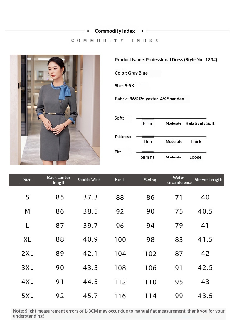 ChicShe Professional Dress For Woen Autun Front Desk Reception Workwear Beautician High-end Club Sales Custoer Service_voghion.com