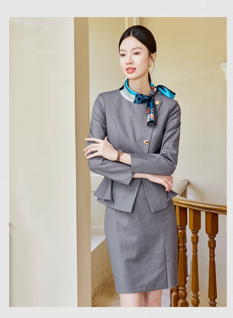 ChicShe all'ingrosso primavera e autunno salone di bellezza hotel reception reception uniforme da lavoro personale di servizio set completo professionale per_voghion.com