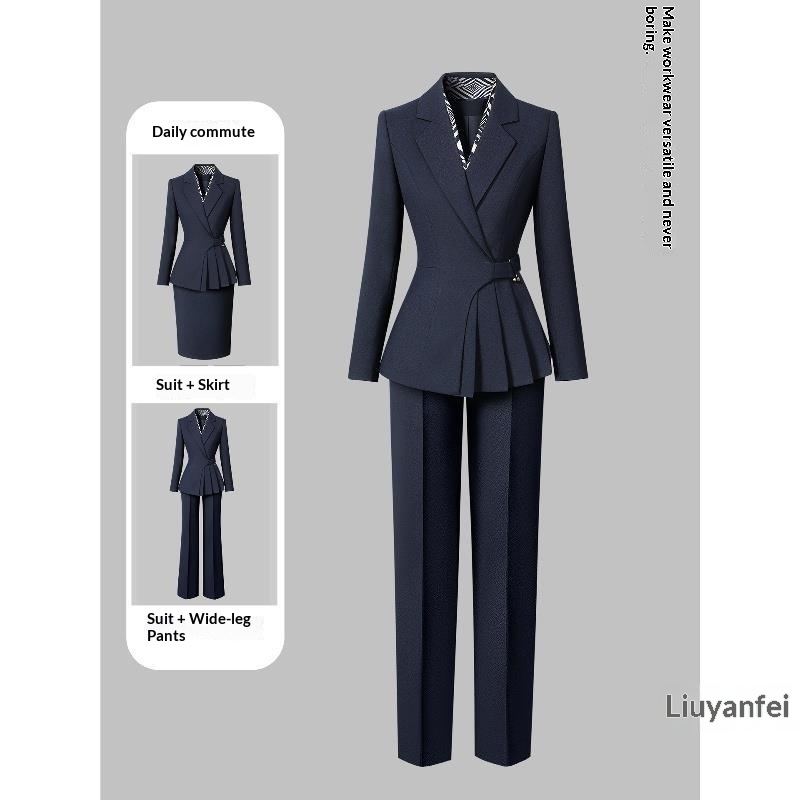 ChicShe Professional Suit Set Women, Commuting Fashion, Elegant Waist-Cinching, Suitable For Jewelry Store And Hotel Manager,_voghion.com