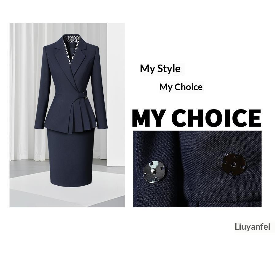 ChicShe Professional Suit Set Women, Commuting Fashion, Elegant Waist-Cinching, Suitable For Jewelry Store And Hotel Manager,_voghion.com