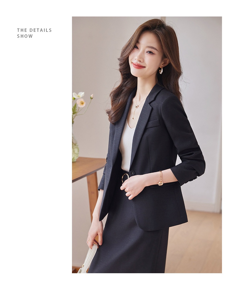 ChicShe Elegant And Small Jacket For Women OL Pink Suit Skirt High-Waisted Professional Two-Piece Set_voghion.com