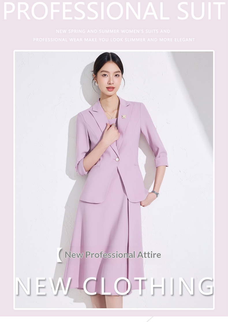 ChicShe Three-quarter Sleeve Small Collar Jacket Women Pants Dress Spring Summer Autumn Two-piece Suit High-end Fashionable_voghion.com