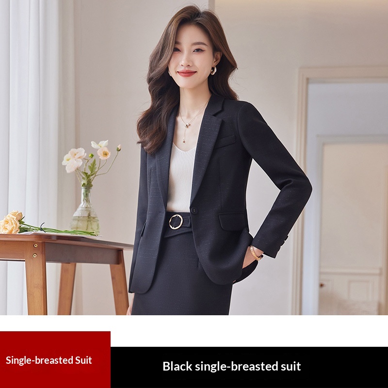 ChicShe Elegant And Small Jacket For Women OL Pink Suit Skirt High-Waisted Professional Two-Piece Set_voghion.com