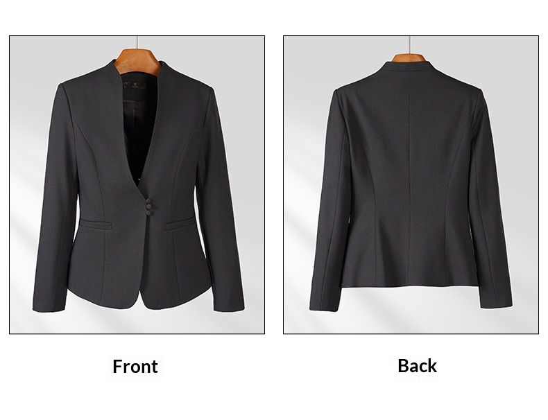 ChicShe Blazer For Women 2025 New Professional Wear Elegant Workwear Suit Front Desk Customer Service Sales Department Uniform_voghion.com