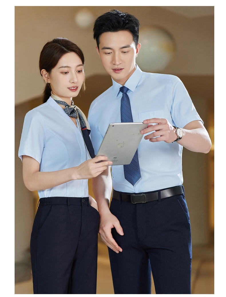 ChicShe China Mobile Company Business Hall Work For Men Women Long And Shirts Uniforms Short Sleeve Full Set New Style_voghion.com