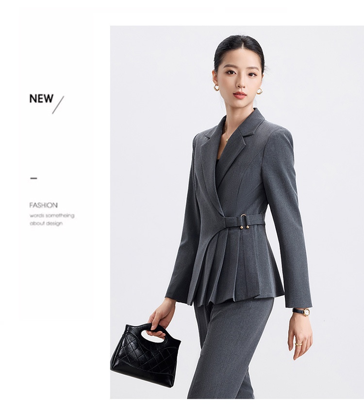 ChicShe 2025 Autunno Elegante Completo Nero da Donna Completo da Lavoro di Alta Qualità per Hotel Reception Gioielleria Negozio Abbigliamento da Lavoro per Donna_voghion.com