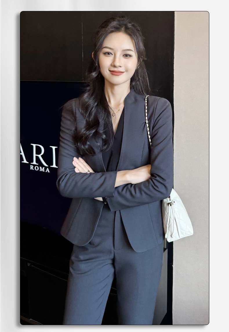 ChicShe Blazer For Women 2025 New Professional Wear Elegant Workwear Suit Front Desk Customer Service Sales Department Uniform_voghion.com