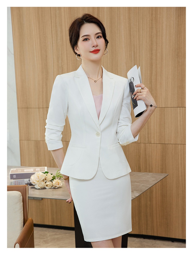 ChicShe 2023 Autumn Winter New Professional We Women's Fashion Small Fragrance Style Suit Slim Fit Elegant White-coll_voghion.com
