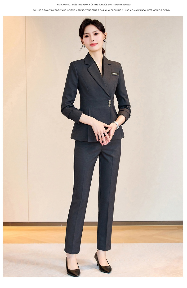 ChicShe Manufacturer Autumn Winter Fashion Front Desk Jewelry Gold Store Workwear New High-end Professional Suit Set For Women_voghion.com