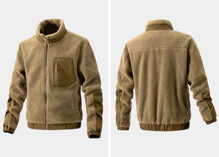 boy Boy Cross-Border Lamb Wool For Men, Autumn And Winter Stand Collar Fleece Casual New Style Export Jacket Cardigan Outdoor_voghion.com