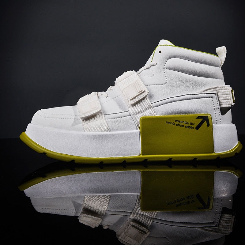 Glide Glide European Station High-Top Thick-Soled Martin Autumn Ins Casual Sneakers Motorcycle Boots Trendy Cycling Men's Shoes_voghion.com