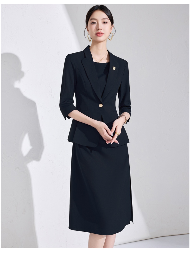 ChicShe Pinkfarbenes Blazer- und Hosenkleid-Set für Damen mit Dreiviertelärmeln – Professionelles, elegantes und trendiges Zweiteiler-Set der Extraklasse_voghion.com