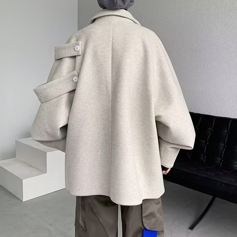 boy Boy Boy Men's High-End Autumn Winter Design DK Woolen Jacket German Style Naples Trench Coat Trendy_voghion.com