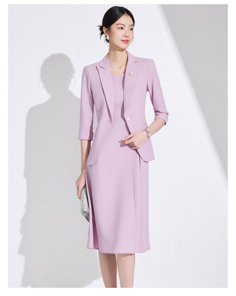 ChicShe Three-quarter Sleeve Small Collar Jacket Women Pants Dress Spring Summer Autumn Two-piece Suit High-end Fashionable_voghion.com