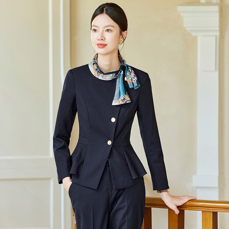 ChicShe all'ingrosso primavera e autunno salone di bellezza hotel reception reception uniforme da lavoro personale di servizio set completo professionale per_voghion.com