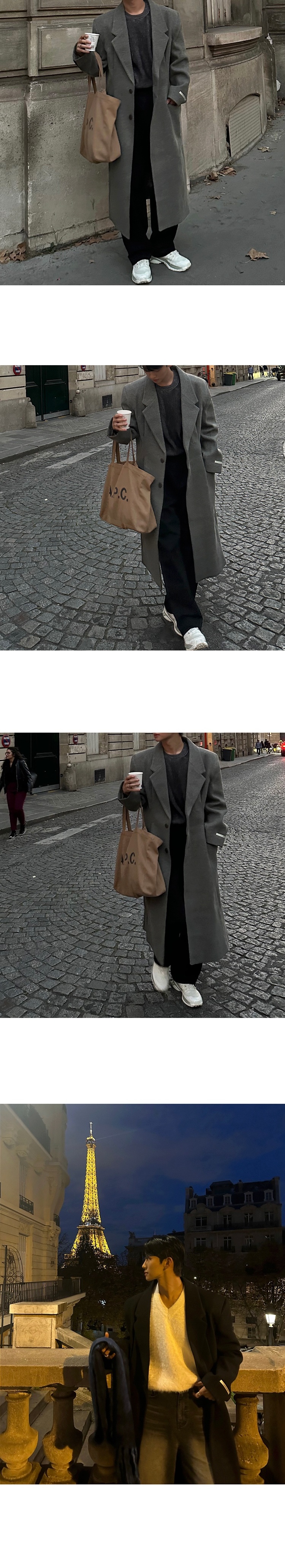 boy Boy MYQ Light Mature Mid-Length Wool For Men Winter Warm Suit Collar H-Type Woolen Trench Coat Korean Style Top_voghion.com