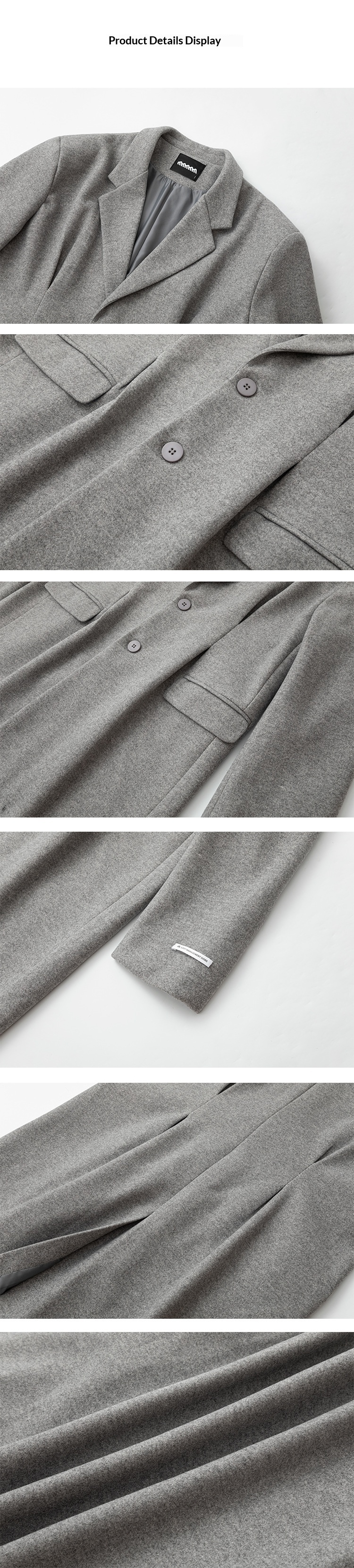 boy Boy MYQ Light Mature Mid-Length Wool For Men Winter Warm Suit Collar H-Type Woolen Trench Coat Korean Style Top_voghion.com