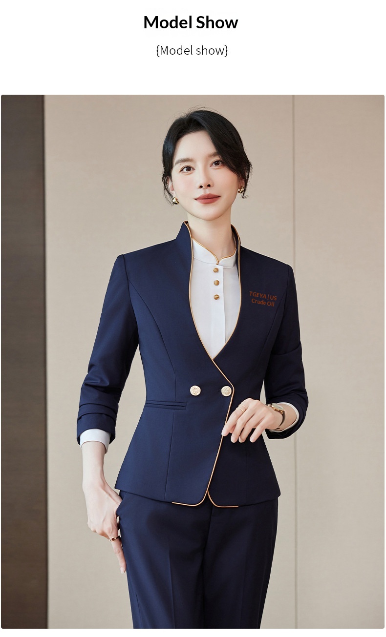 ChicShe 2025 Autumn Winter New Elegant Professional Suit Set For Women Flight Attendant Uniform Hotel Front Desk Reception Work_voghion.com