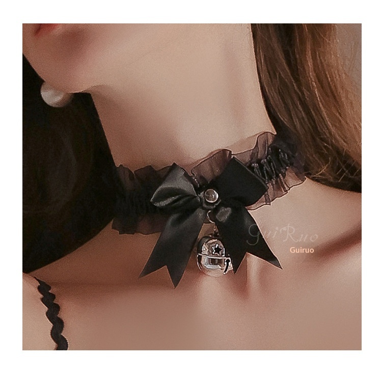 Eros Lab Guiruo - Lencería sexy, tentación apasionada, juguetona, con lazo y cuello de campana, accesorios para mujer, conjunto P21_voghion.com