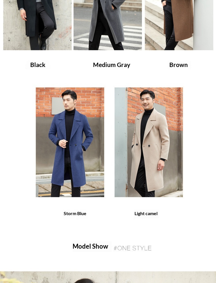 boy Boy Boy Autumn Winter New Double-Sided Cashmere Men's Mid-Length Pure Wool Trench Coat Trendy Business Versatile Jacket_voghion.com