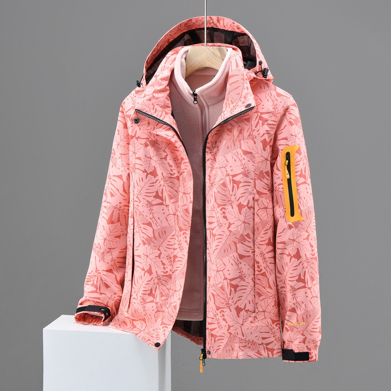 boy Boy Robo Outdoor 3-in-1 For Men And Women, Couple's Large Size Hiking Suit With Fleece, Warm Three-Piece Set Jacket_voghion.com