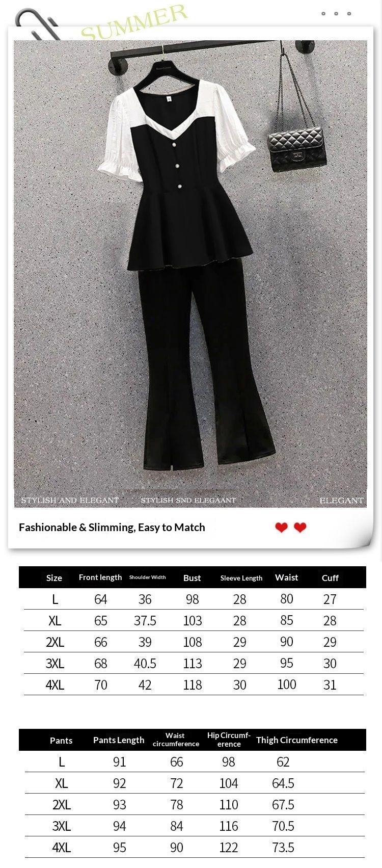 ChicShe Plus Size Set Slimming Covering Summer New Arrival Fat Person Outfit Women's Two-Piece Fashion Trend_voghion.com