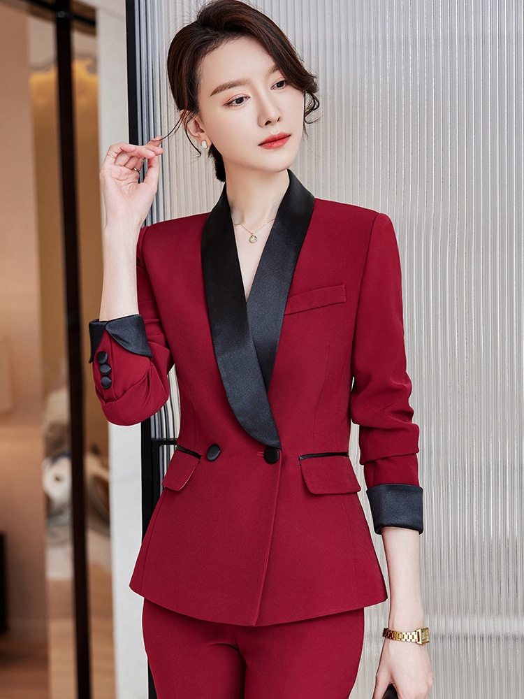 Abito ChicShe bordeaux da donna, moda primaverile e autunnale, elegante abito mondana professionale snellente di alta gamma, Host_voghion.com