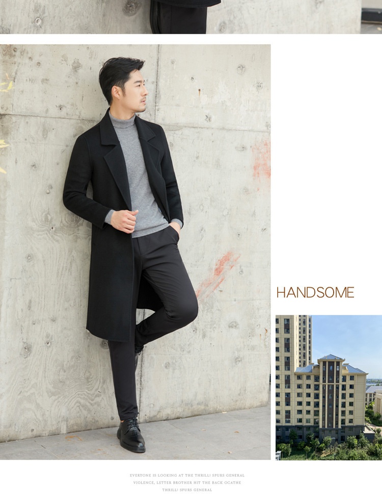 boy Boy Boy Autumn Winter New Double-Sided Cashmere Men's Mid-Length Pure Wool Trench Coat Trendy Business Versatile Jacket_voghion.com