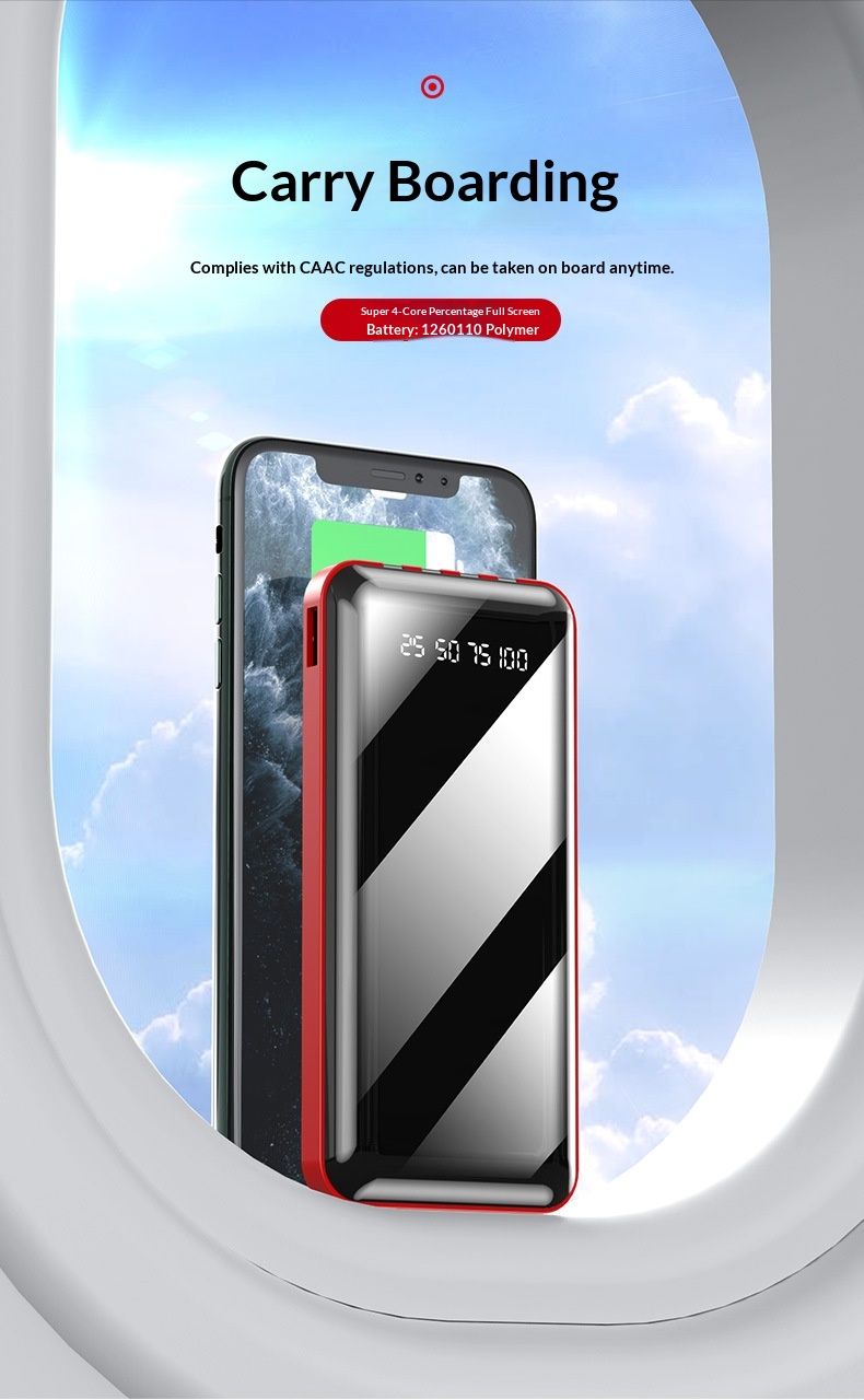 NeoGear NeoGear NeoGear Universal Phone Cable 10000mAh With Printed, Built-in Four-Cable Full-Screen Mobile Power Bank_voghion.com