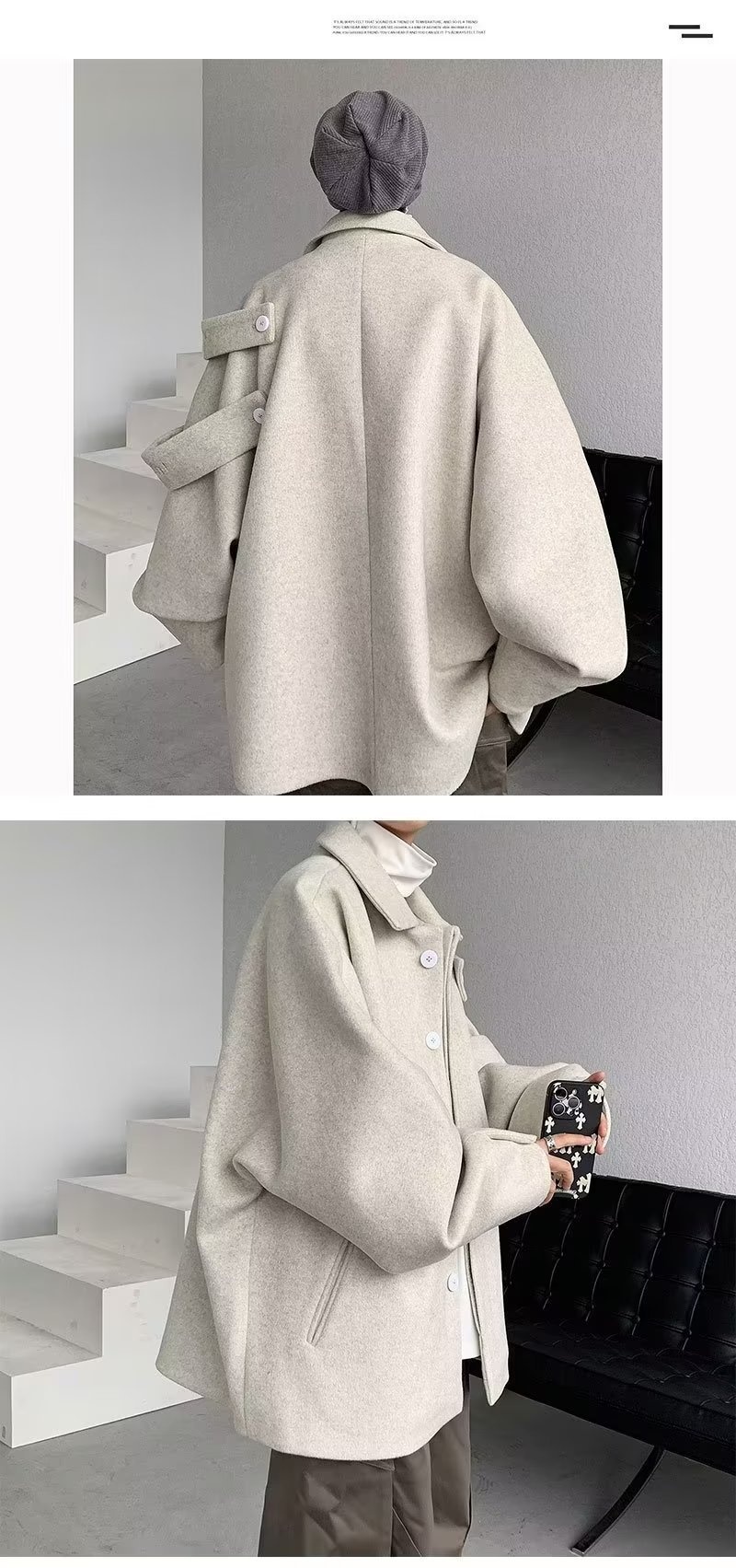 boy Boy Boy Men's High-End Autumn Winter Design DK Woolen Jacket German Style Naples Trench Coat Trendy_voghion.com