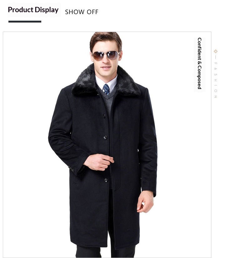 boy Boy Boy Winter Thick In-Stock Trench Business Casual Mid-Length Thickened Wool Coat Men's Large Lapel_voghion.com