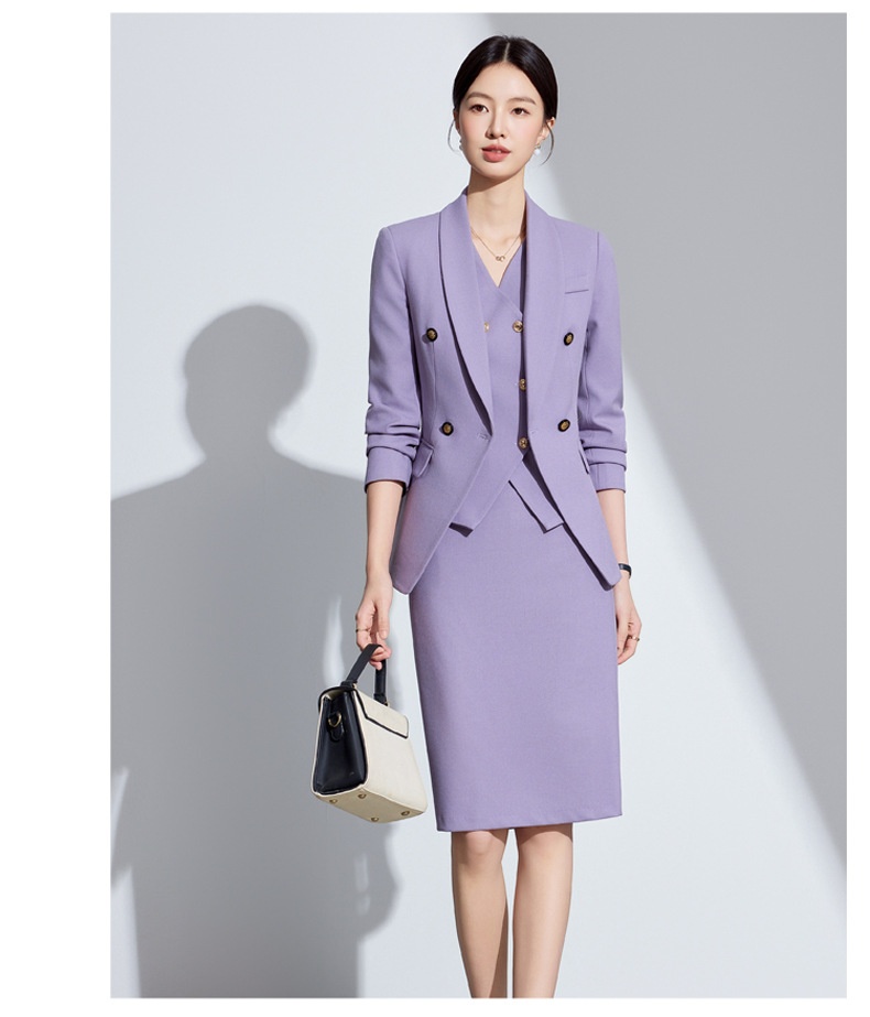 ChicShe Red Long Sleeve Blazer Women's Vest Pants Three-Piece Set Autumn Winter New Professional Fashion High-End Feel_voghion.com