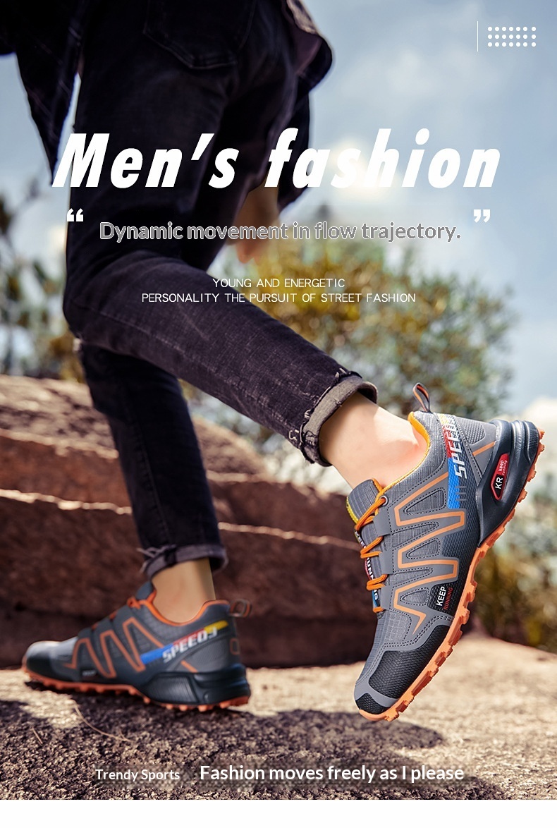 Buty trekkingowe męskie Glide w sprzedaży bezpośredniej w fabryce, klasyczne, outdoorowe, rozmiar 47, do biegania w terenie, SPEEDC 3_voghion.com