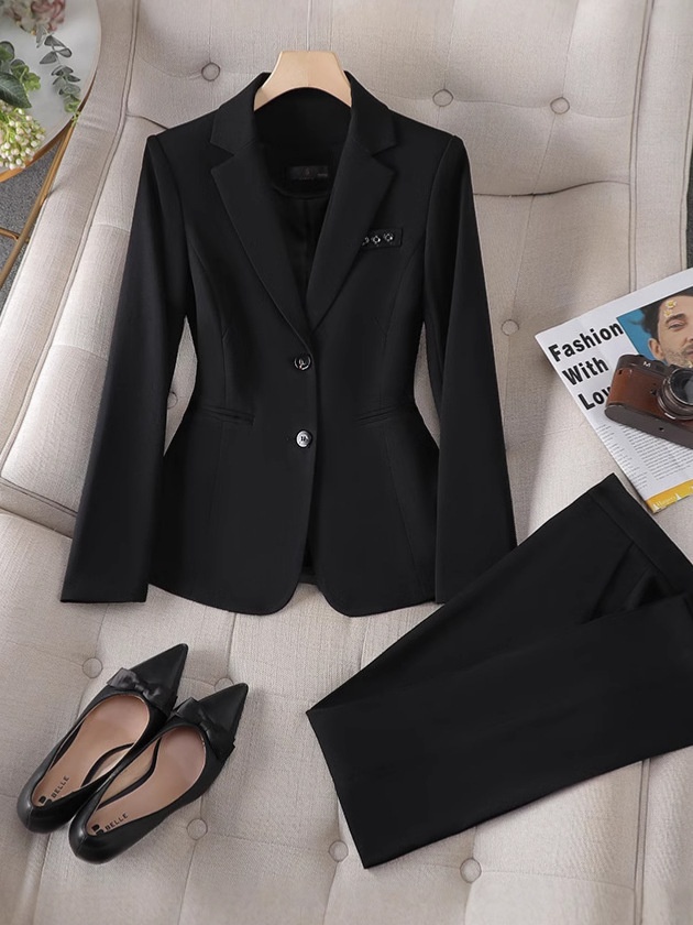 ChicShe Damen-Blazer, Größe S, Frühling, Herbst und Winter, geeignet für Rundfunk, Kunstprüfungen, Moderation, formelle Anlässe, Petite_voghion.com