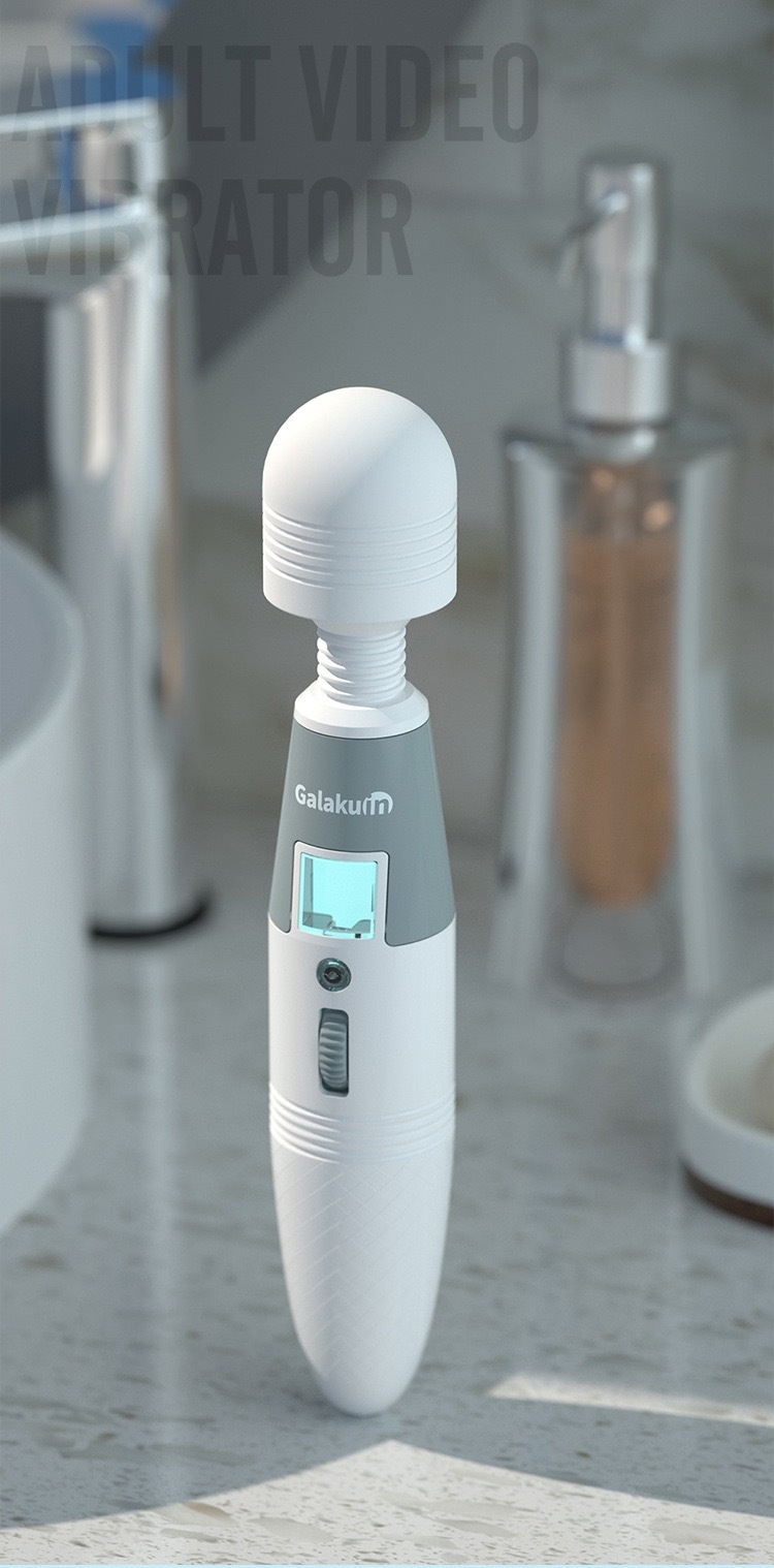 Eros Lab GALAKU Speed Angel AV Stick Heating Version LCD Display Vibrator Rechargeable Female Masturbator_voghion.com