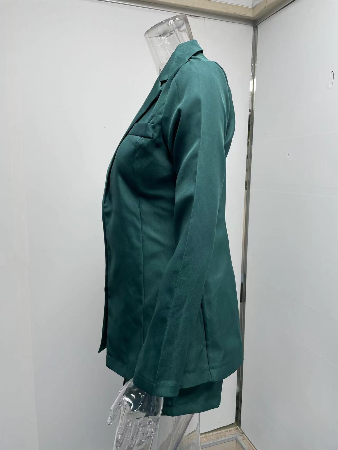 ChicShe 2024 European And American Cross-Border Tops Shorts Suit Set Sexy Elegant Women's Fashion Casual Lapel Cardigan_voghion.com