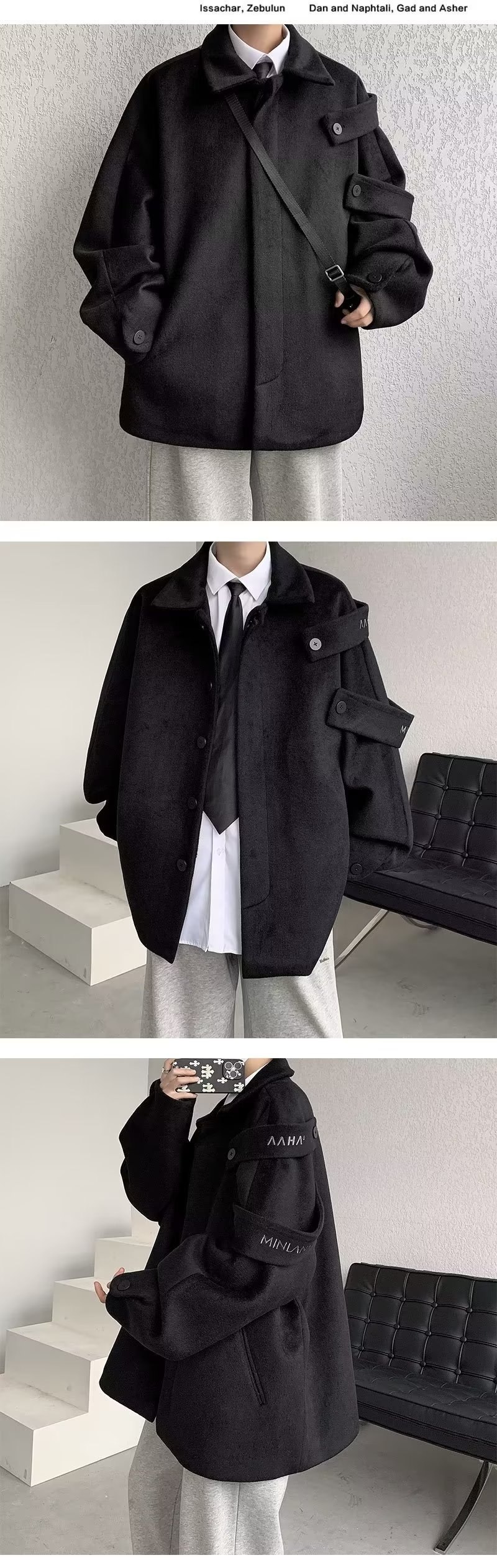 boy Boy Boy Men's High-End Autumn Winter Design DK Woolen Jacket German Style Naples Trench Coat Trendy_voghion.com