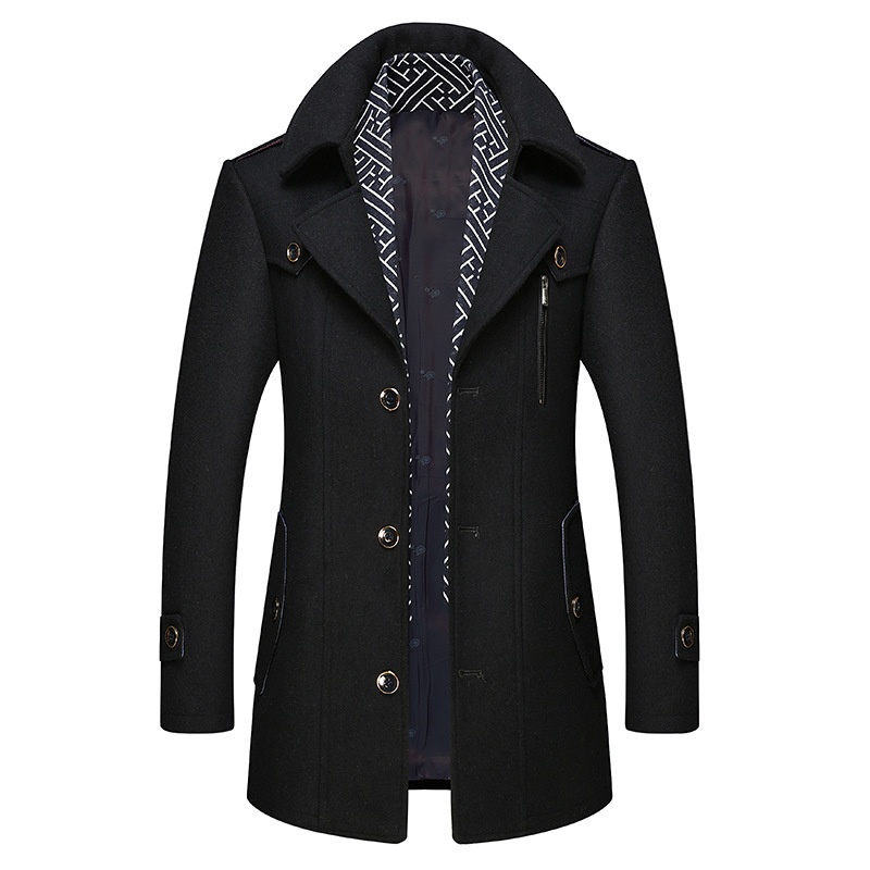 boy Boy New In Stock Wool Autumn Winter Men's Scarf Collar Warm Woolen Trench Middle-aged Coat Jacket_voghion.com