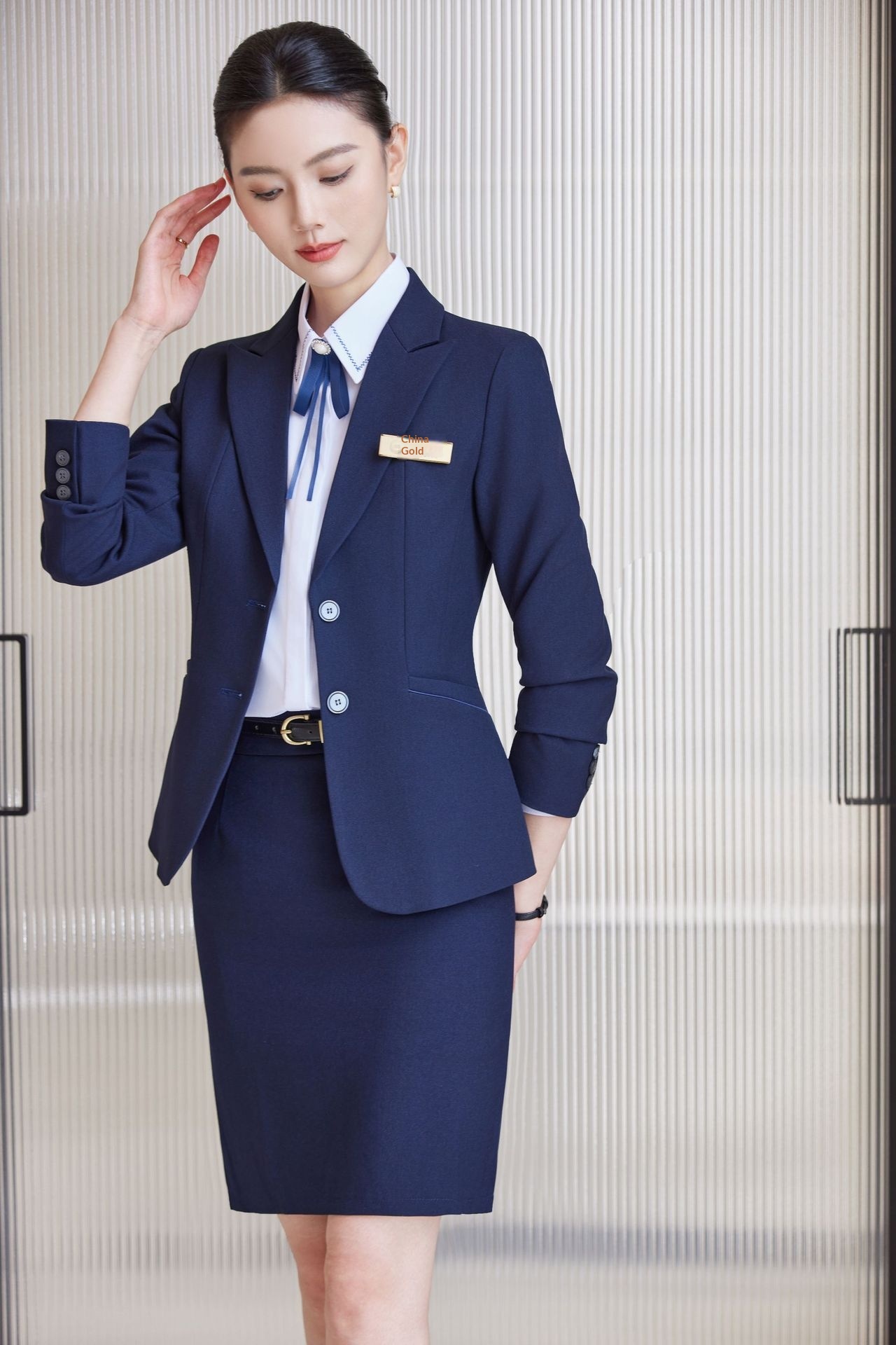 ChicShe Professional Suit Set For Women Spring And Autumn College Student Interview Formal Wear Hotel Manager Uniform Front Desk_voghion.com