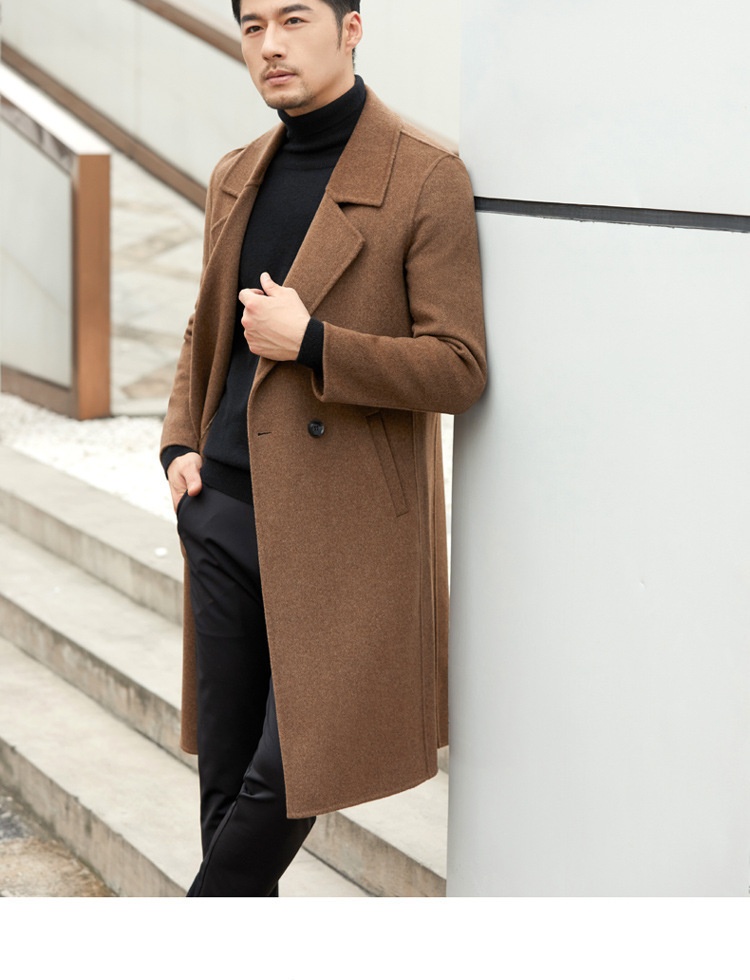 boy Boy Boy Autumn Winter New Double-Sided Cashmere Men's Mid-Length Pure Wool Trench Coat Trendy Business Versatile Jacket_voghion.com