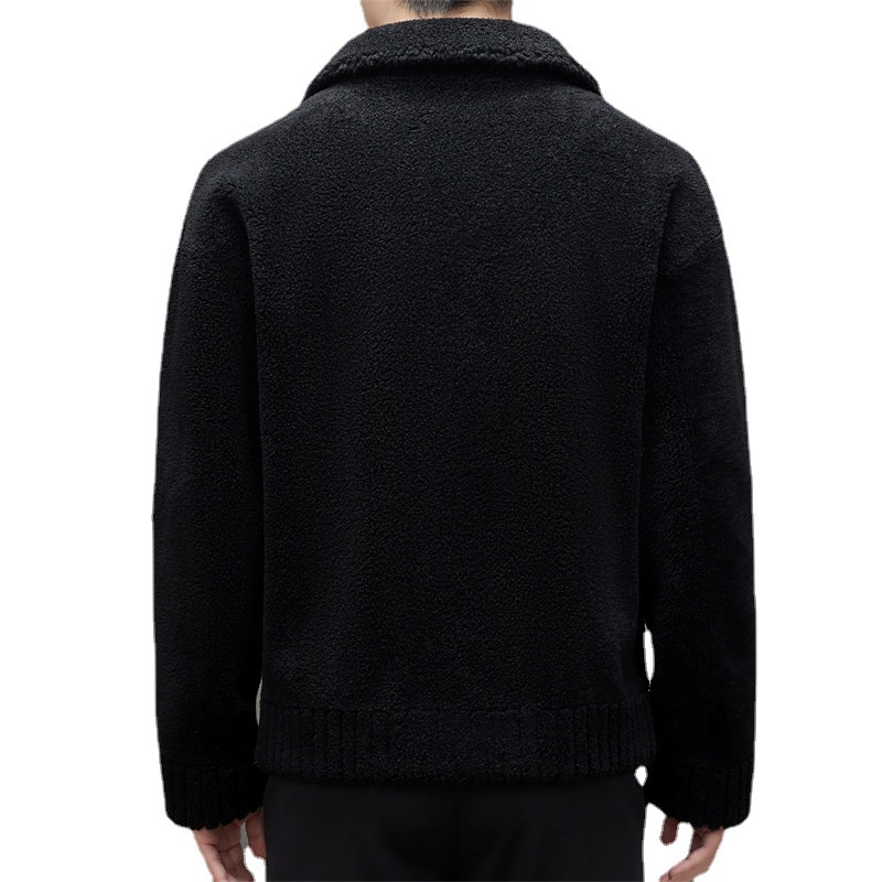 boy Boy Granular Fleece Men's Wool 2022 Winter Wear For Young And Middle-aged Casual Reversible Jacket Loose Fur Coat_voghion.com