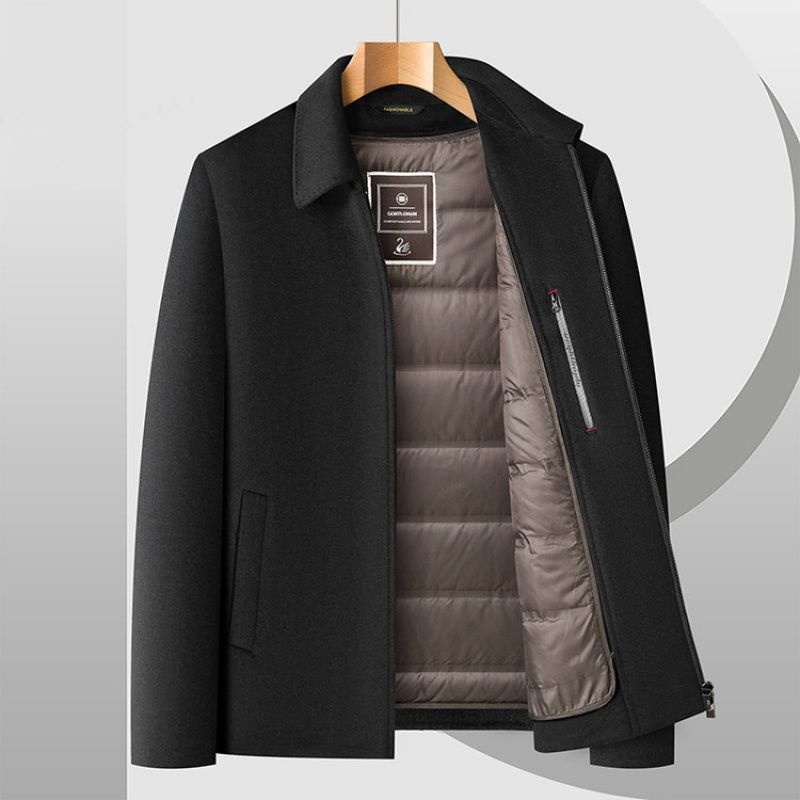 boy Boy Autumn Winter New Men's Clothing Turn-down Collar Double-sided Wool Coat With Detachable Inner Liner Warm Woolen Jacket_voghion.com