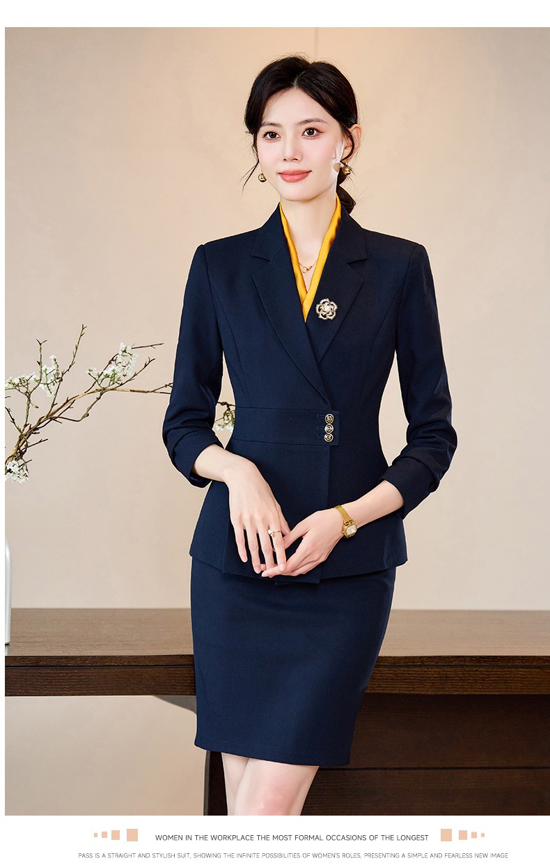 ChicShe Manufacturer Autumn Winter Fashion Front Desk Jewelry Gold Store Workwear New High-end Professional Suit Set For Women_voghion.com