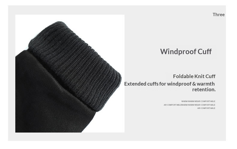 boy Boy Boy N034 Thermal Winter Outdoor Touchscreen Cycling Hand Protection Men's Suede Windproof Cold-Proof Gloves Derong_voghion.com